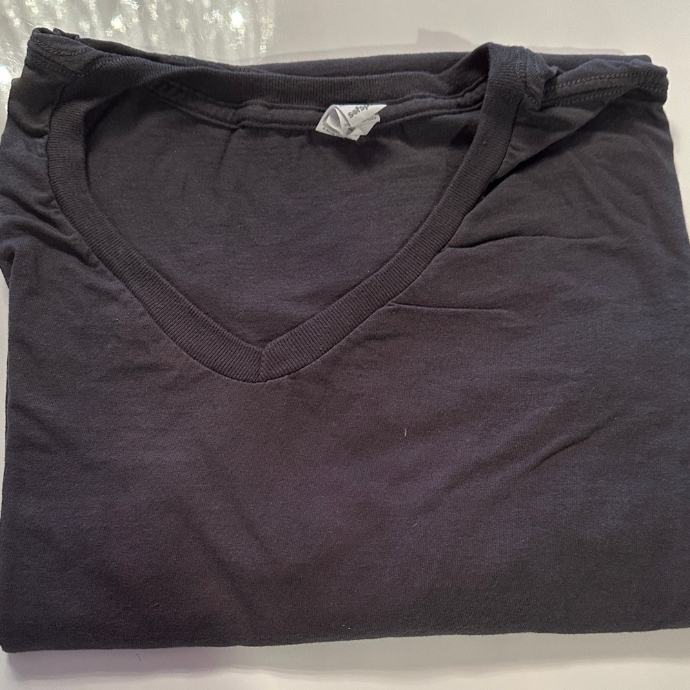 Selected 5 Ts for $22. Black V-Neck T-Shirt. Add for bundle discount